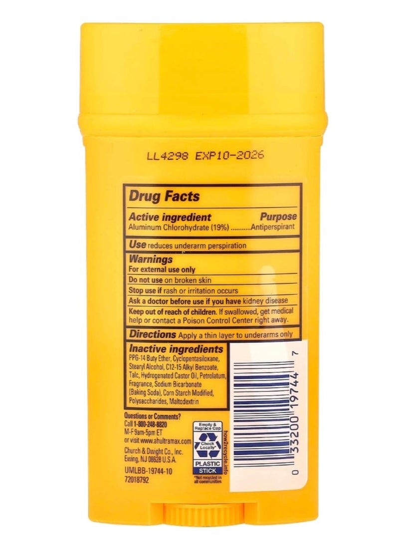 Arm & Hammer Ultra Max™, Antiperspirant Deodorant Solid, Active Sport, 2.6 oz (73 g) - Image 2