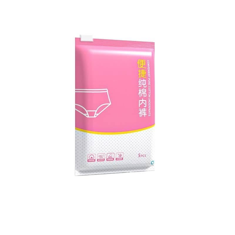5 Pack Disposable Panties Women High Waist Maternity Postpartum Recovery Travel Hotel Business Trip Individually Wrapped Sterile Cotton Size L - Image 1
