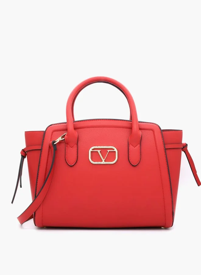 V إيطاليا Solid Shopper Bag with Adjustable Strap