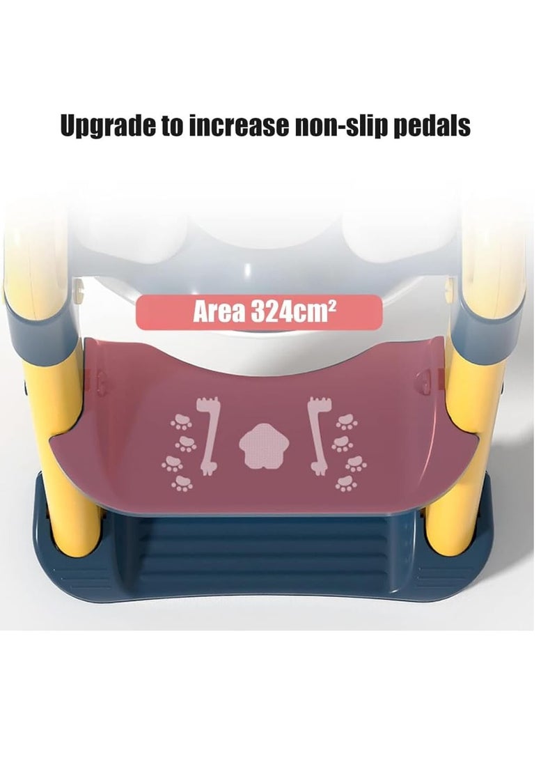 Baby Potty Ladder Potty Training Seat Foldable Potty Training for Kids Splash Guard with Soft Comfortable Non-Slip Pad (Blue) by TOYS-EGYPT - Image 4