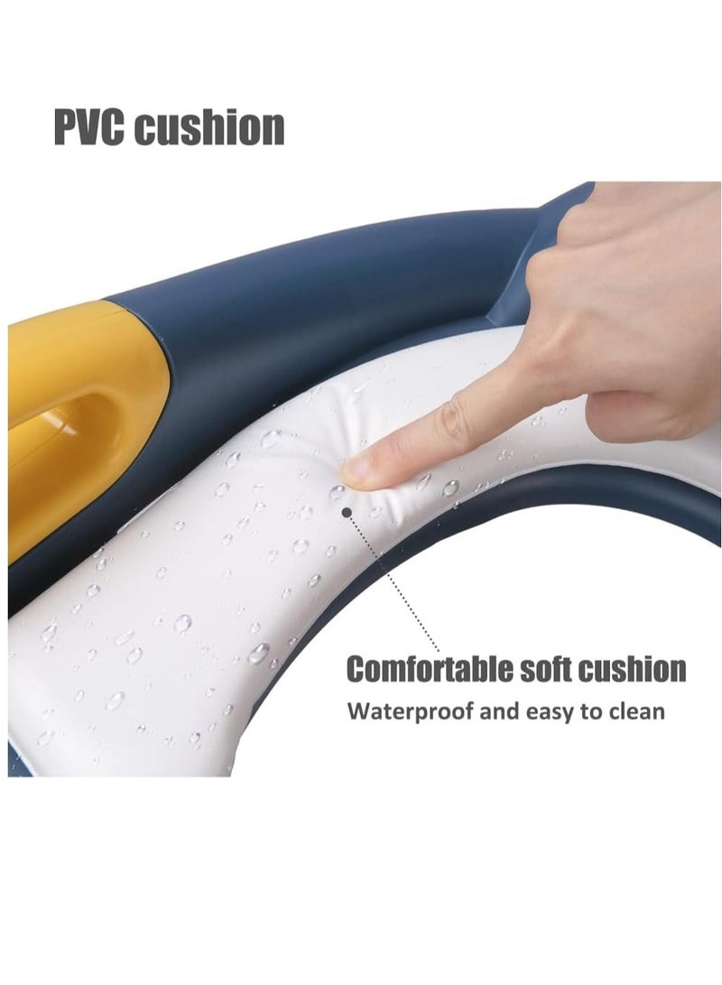 Baby Potty Ladder Potty Training Seat Foldable Potty Training for Kids Splash Guard with Soft Comfortable Non-Slip Pad (Blue) by TOYS-EGYPT - Image 3