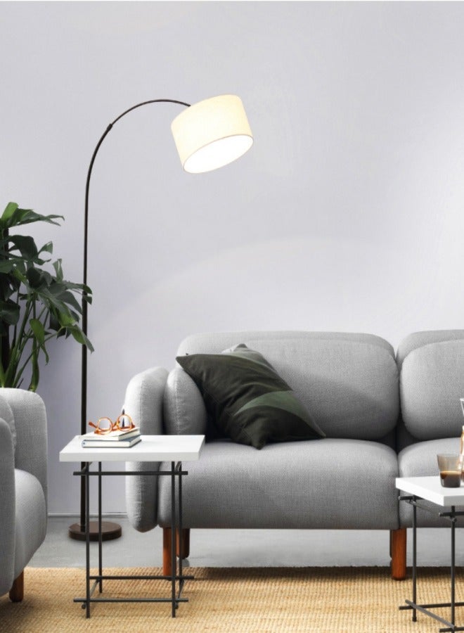 Sharpdo Nordic Simple Eye-protecting Vertical Floor Lamp with 12W Tricolor Floor Light Bedroom Metal White 82.88 x 130.81 x 182.88 cm - Image 3