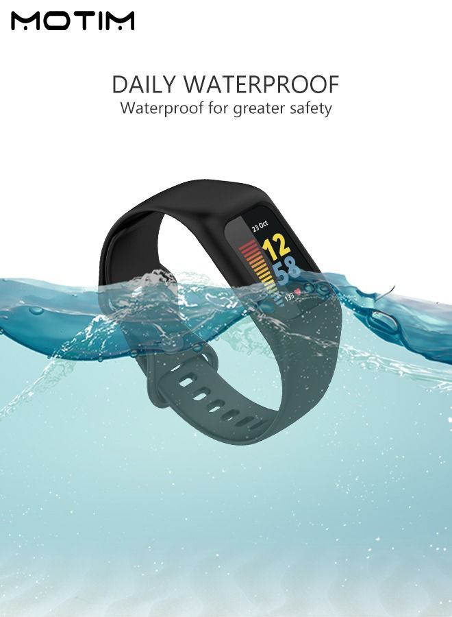 Motim 2 in 1 Soft Silicone Watch Bands for Fitbit Charge 6/5/4/3, Replacement Strap Sport Wristband for Fitbit Charge 6/5/4/3  - Image 5