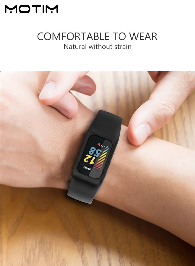 Motim 2 in 1 Soft Silicone Watch Bands for Fitbit Charge 6/5/4/3, Replacement Strap Sport Wristband for Fitbit Charge 6/5/4/3  - Image 4