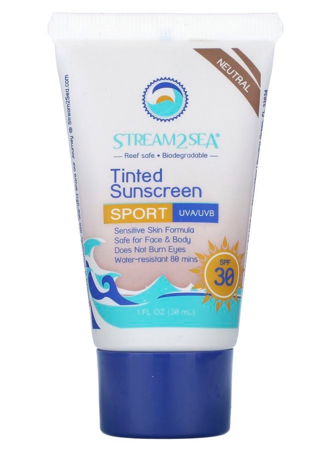 Stream2Sea Tinted Sunscreen Sport SPF 30 Neutral 1 fl oz (30 ml)