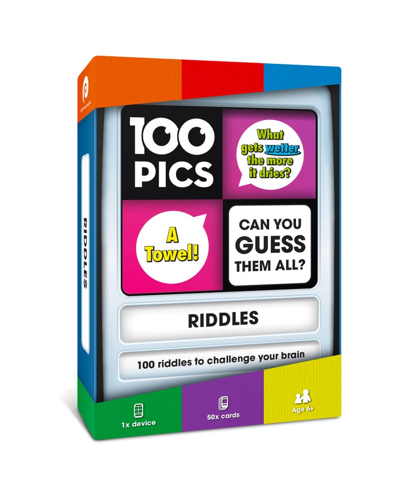 100 PICS Riddles Travel Game Guess 100 Riddles Flash Cards with Slide Reveal Case Card Game Gift Stocking Stuffer Fun for Kids and Adults Ages 6 - Image 2