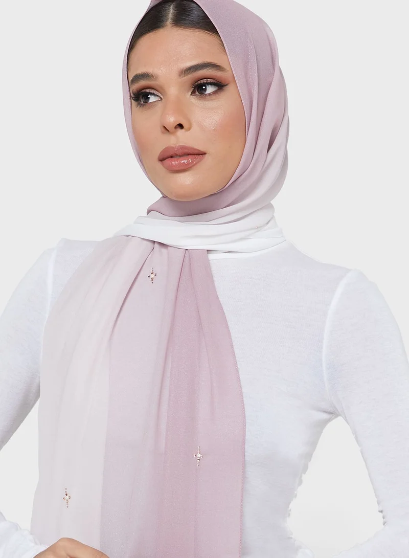 KASHKHA Shimmer Hijab With Tiny Motif