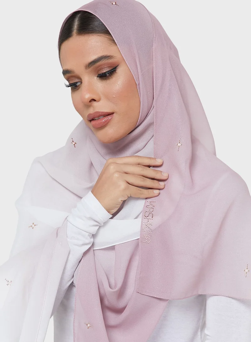 KASHKHA Shimmer Hijab With Tiny Motif