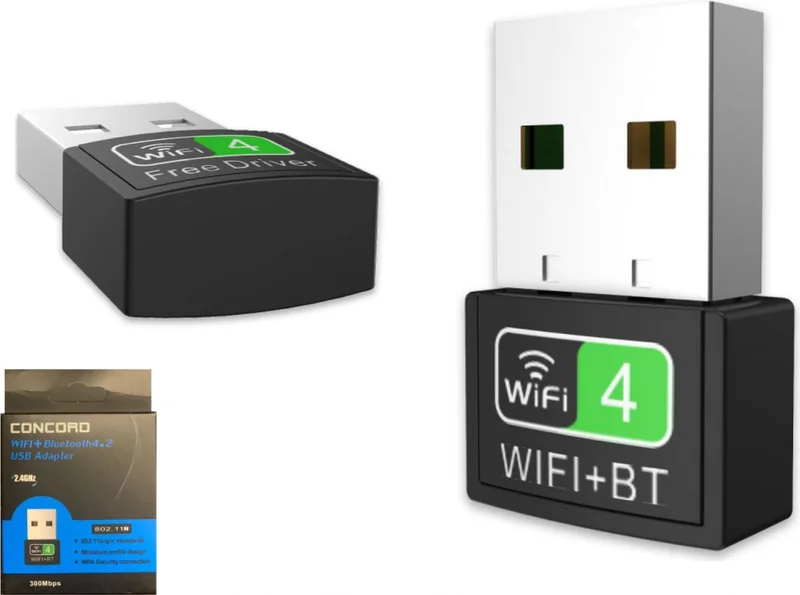 CONCORD W-5 300MBPS USB Wifi Receiver + Bluetooth Adapter Free Driver