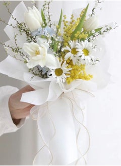 ZCM-HAPPY 3 Roll Gift and Bouquet Wrap with Gold Trim Crow's Feet Ribbon 4x900cm  - Image 3