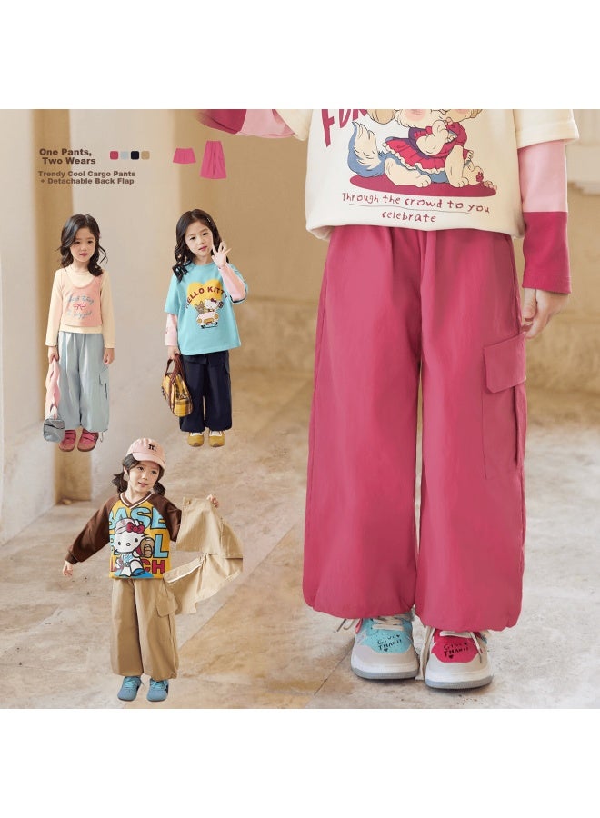Luson Little O Treasure Kids Work Pants Girls Super Stylish Autumn New Girls Trendy Jogger Pants - Image 2