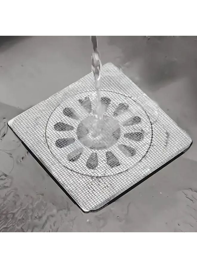 Grey Plastic Drain Strainers Set of 10 Prevent Hair Clogging Bathroom Kitchen Sinks - Image 3