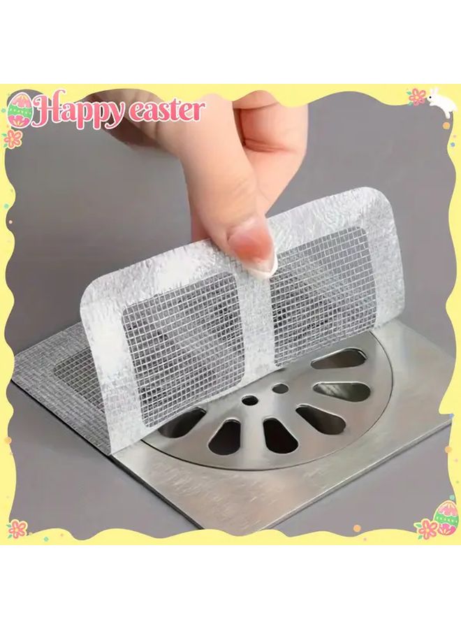 Grey Plastic Drain Strainers Set of 10 Prevent Hair Clogging Bathroom Kitchen Sinks - Image 1