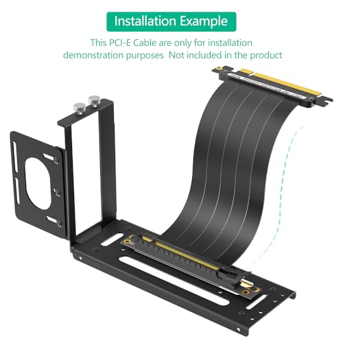 Mustpoint Vertical GPU Mount Bracket, 2 Slots Graphics Card Holder with Hardware, eGPU Dock, External GPU Docking Station, Black - Image 2