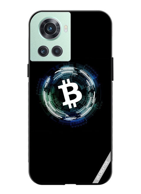 Protective Case Cover For OnePlus 10R Bitcoin Design Multicolour