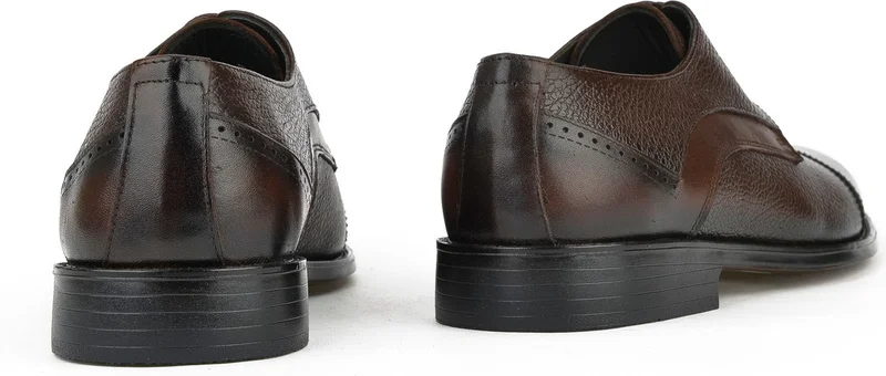 زيا , Men's Leather Classic Shoes 13348Z801 Brown