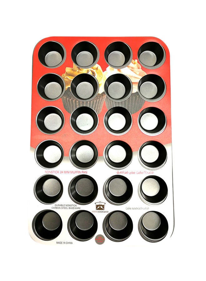 NIBEMINENT 24 Grid Mini Cup Cake Mould Multicolour 38X26centimeter