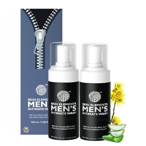 Skin Elements Intimate Wash for Men with Tea Tree Oil Combo  pH Balanced Foaming Hygiene Wash  Prevents Itching Irritation  Bad Odor  120 ml  Pack of 2