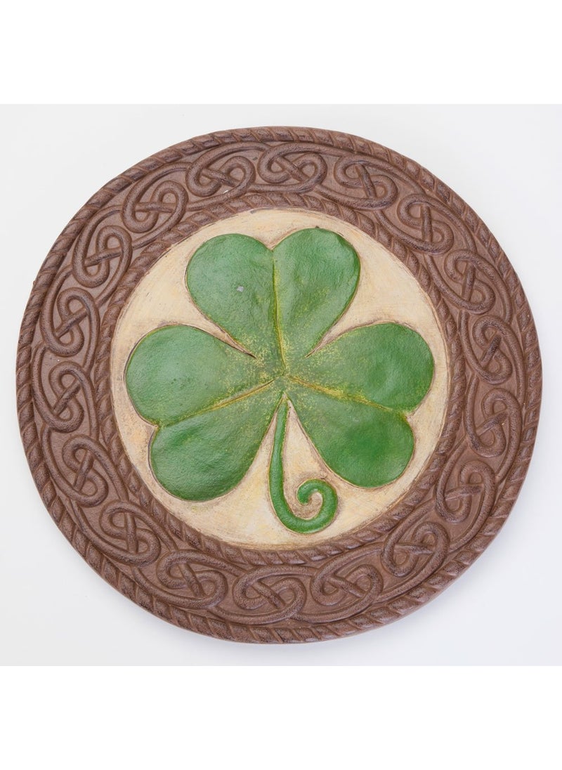 Bits and Pieces Bits and Pieces  Shamrock Garden Stone  Give The Gift of Luck  Hand Painted Outdoor Garden Dcor with Intricate Celtic Knotted Border 