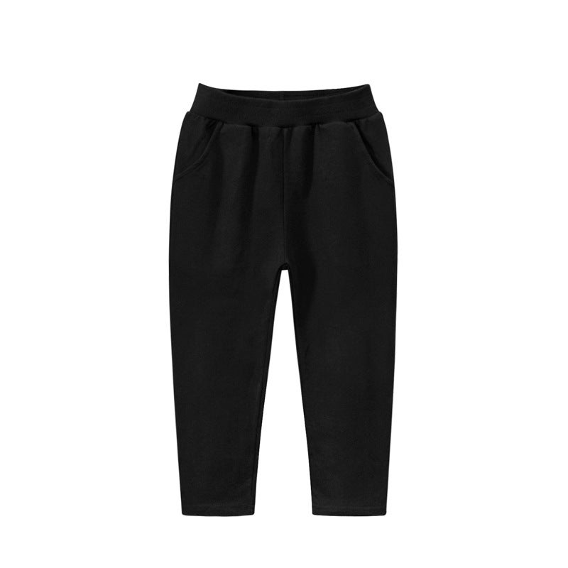 27kids Autumn Cotton Kids Sports Pants 5210 Black - Image 1