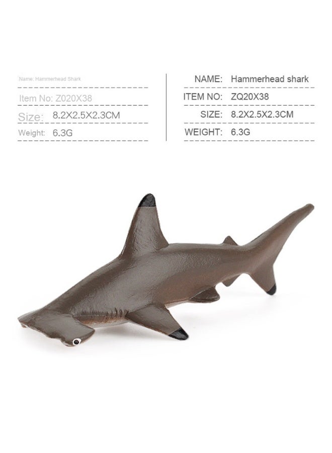 NIBEMINENT Children's Cognitive Underwater Shark Model - Realistic Hammerhead Shark Series