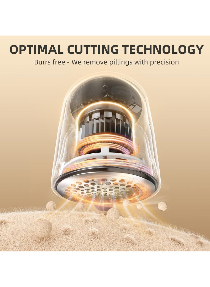 Cuken Fabric Shaver, Electric Lint Remover, Rechargeable Lint Shaver, Sweater Defuzzer to Remove Pilling, Battery Operated, 6 Blade, 3 Speed with LED Display for Clothes, Upholstery, Furniture, Black - Image 5