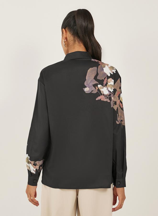 ستايلي قميص بأكمام طويلة وطبعة زهور بقصة عادية - Image 5