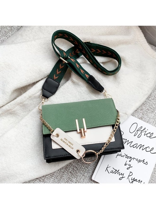 Women's Contrast Color Shoulder Bag, Ladies PU Leather Crossbody Bag Side Bag Carry Bag, Fashionable Matte Small Square Bag Handbag Tote Bags Clutch Bag Phone Bag for Girls/College Students/Teenager - Image 2