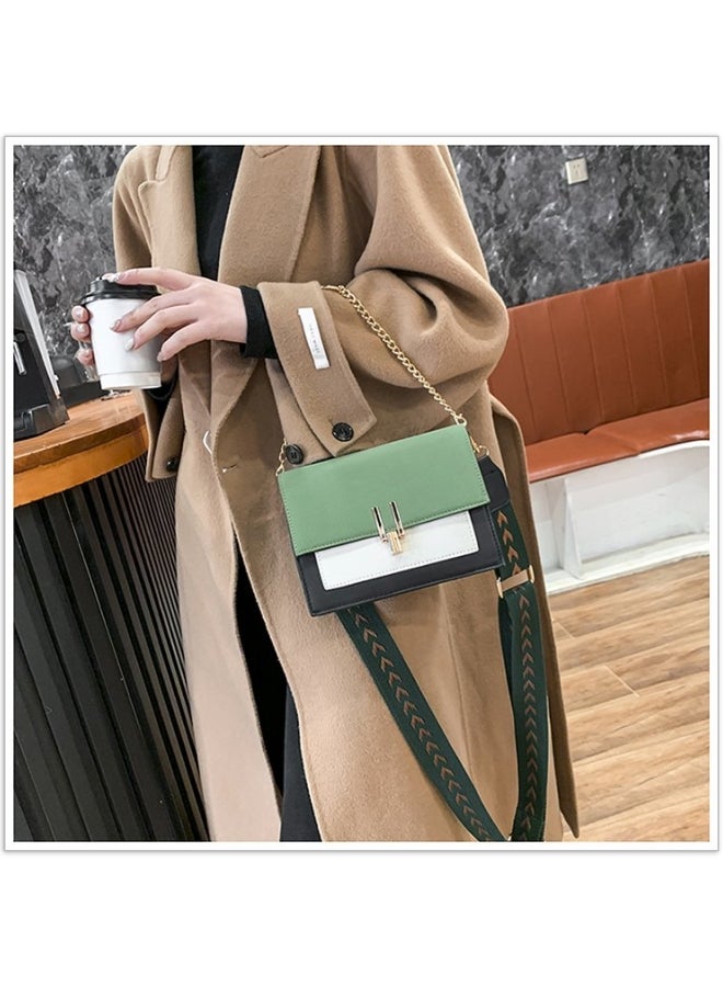 Women's Contrast Color Shoulder Bag, Ladies PU Leather Crossbody Bag Side Bag Carry Bag, Fashionable Matte Small Square Bag Handbag Tote Bags Clutch Bag Phone Bag for Girls/College Students/Teenager - Image 3