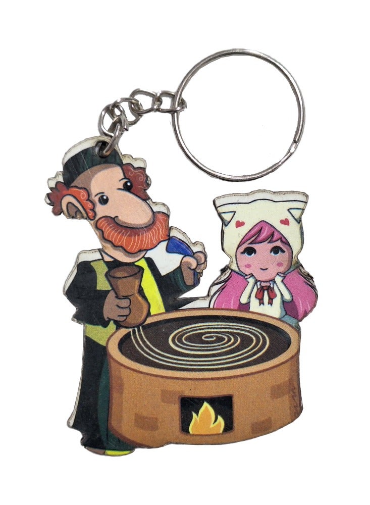 ميداليات رمضان شخصيات ميدالية رمضان جديدة لعبة للأطفال 4 قطع أشكال مختلفة خامة خشبية عالية - Image 5