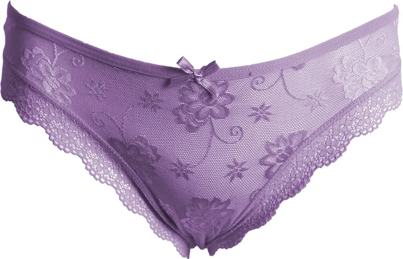 Merry Secrets Merry Secret's Women's 3 Pieces Lace Transparent Panties