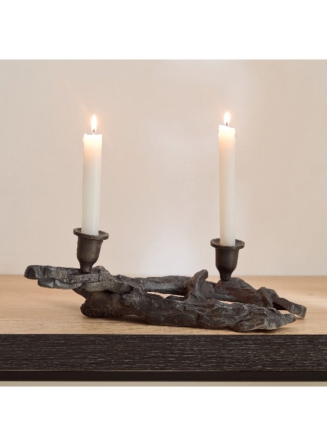 Home Box Orbet Aluminium Swirl Candleholder 36 x 11 x 16 cm - Image 3