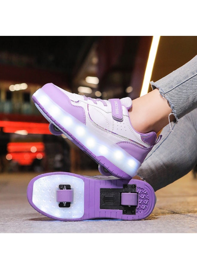 MIXSNOW Runaway Shoes: Trendy Boys' and Girls' Roller Skates with Double Wheels - Image 1