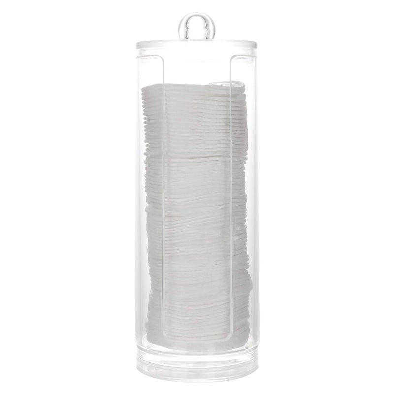 BBDOU Cosmetic Cotton Pad Holder - Acrylic Makeup Remover Organizer with Dispenser & Storage Rack - Image 1
