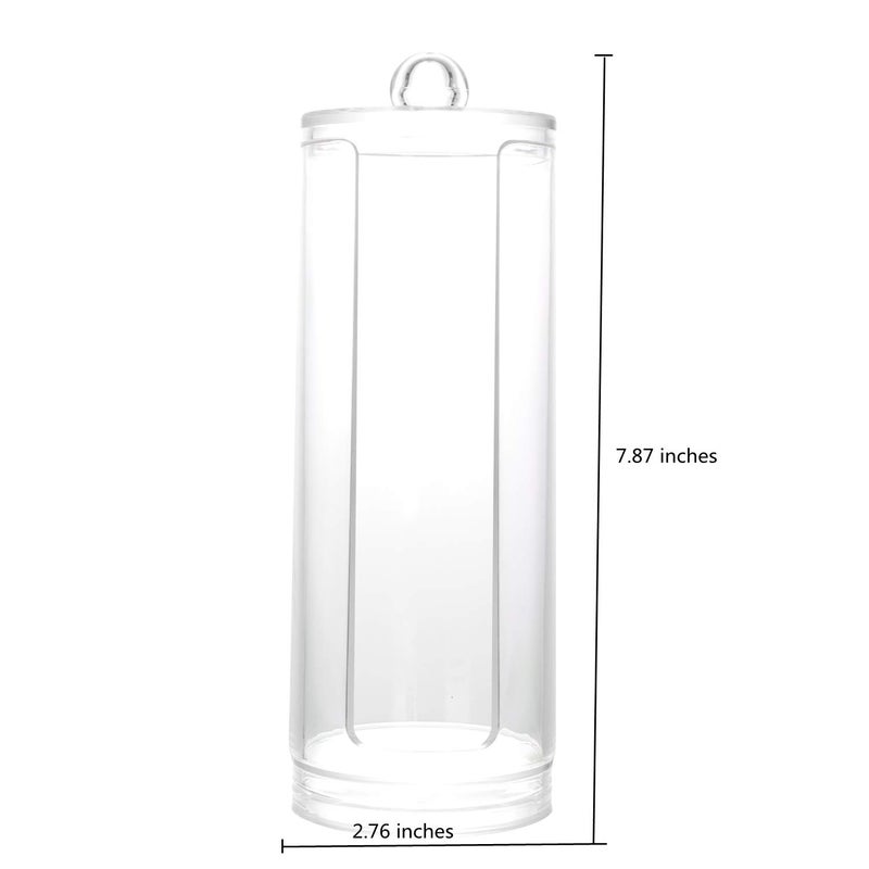 BBDOU Cosmetic Cotton Pad Holder - Acrylic Makeup Remover Organizer with Dispenser & Storage Rack - Image 4
