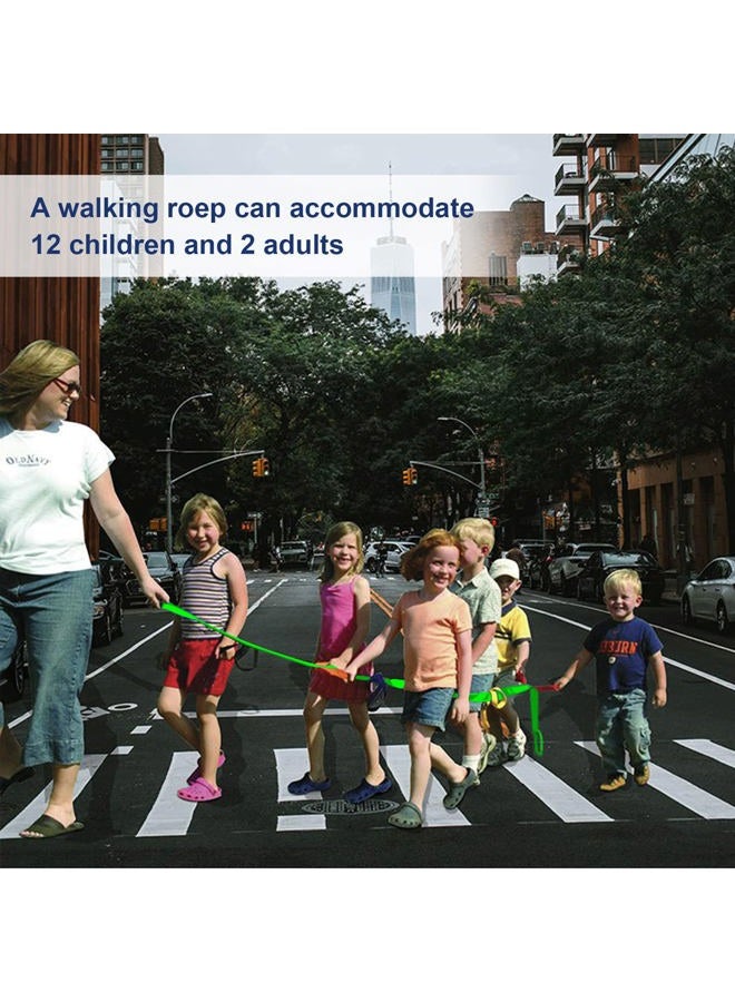 Wanateber Safety Walking Rope with Colorful Handles for Daycare Teacher and Schools Designed (12 Children and 2 Adults) - Image 3