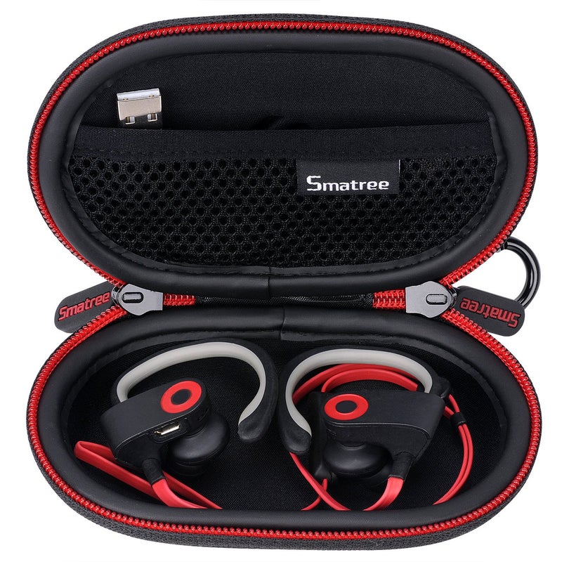Smatree Headphone Hard Case Compatible with BeatsX, Beats Flex, Powerbeats2, Powerbeats3 Earphones, Bluetooth Sports Headphones,Portable Carrying Case Storage Bag for Earphone, Earbud(Black) - Image 3