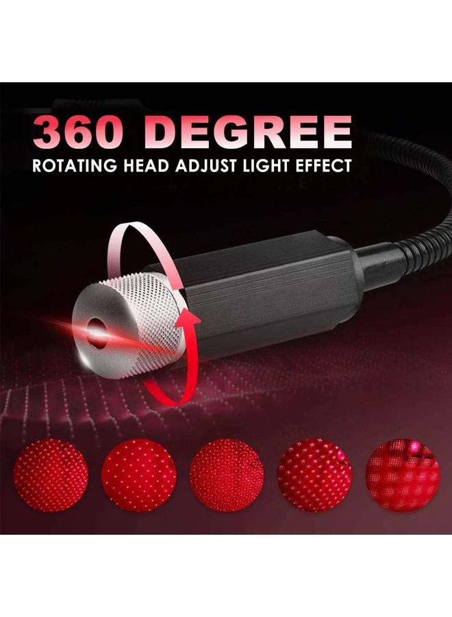 LEDCARE Car Roof Star Night Light, Portable Adjustable USB Flexible Interior LED Show Romantic Atmosphere Star Night Projector for Cars,Bedrooms,Parties,etc (Red) - Image 2