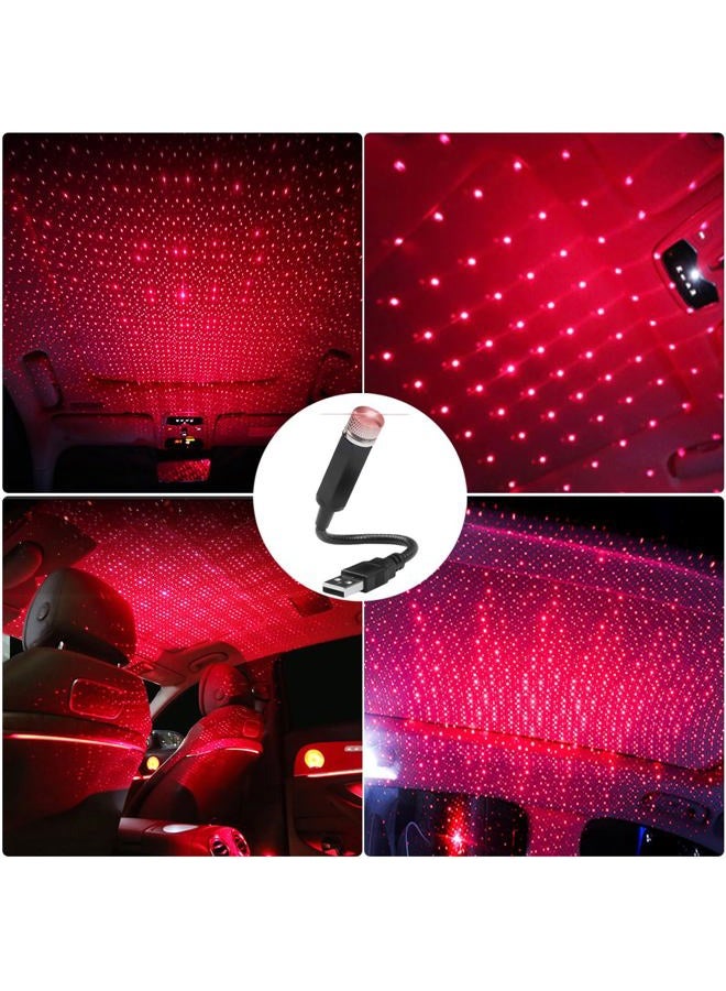 LEDCARE Car Roof Star Night Light, Portable Adjustable USB Flexible Interior LED Show Romantic Atmosphere Star Night Projector for Cars,Bedrooms,Parties,etc (Red) - Image 4