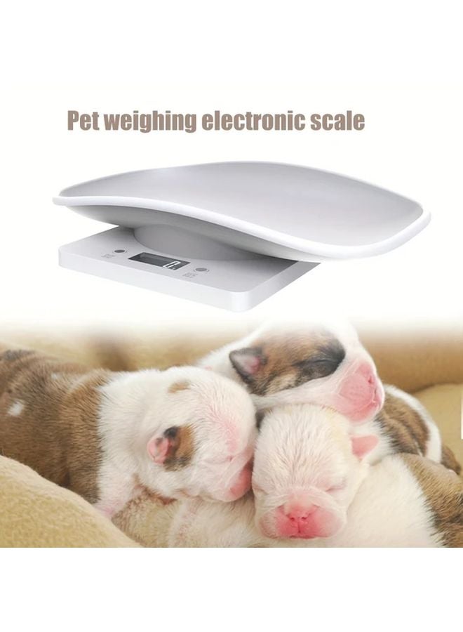 White Digital Pet Scale LCD Display Accurate Weight Measurement For Puppy Kitten - Image 4