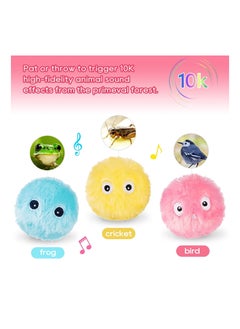 Y&D Cat Toy Ball, Interactive for Indoor, Voice Molar Bite Resistant Relieve Gravity Kitten Catnip Chirping Balls Exercise, Kicker, Fluffy Plush Fun Kitty (Pack of 3)  - Image 2