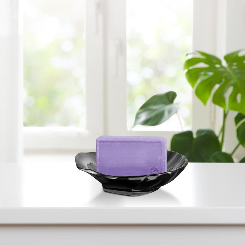 Black Acrylic Sea Shell Soap Dish Holder For Bathroom Shower Hotel Use - Image 5
