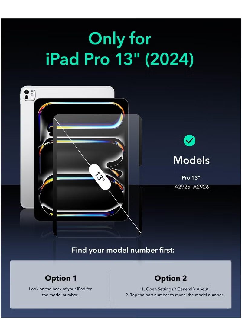 MIGOFAST IPad Pro 13 Inch M4 Paper Feel Magnetic Screen Protector 2024 Write and Draw Like on Paper Detachable and Reusable Compatible with Tempered Film Matte Finish - Image 2