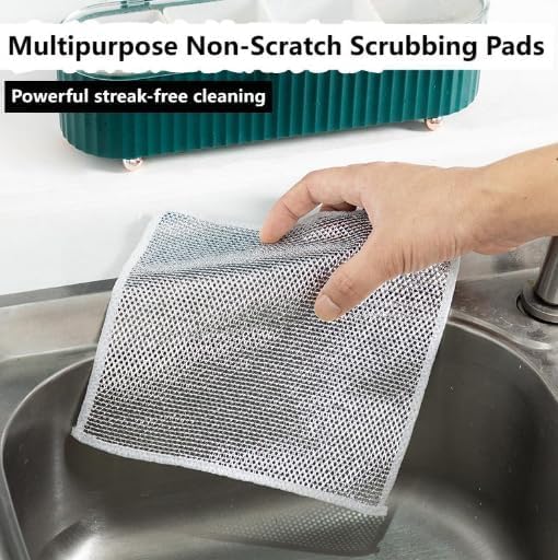 Desolio Cleaning Cloths Multipurpose Wire Miracle Cleaning Cloths Multipurpose Wire Dishwashing Rags for Wet and Dry for Washing Dishes Sinks Counters Stove Tops 30 Pcs - Image 4