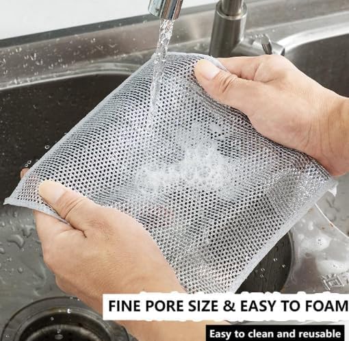 Desolio Cleaning Cloths Multipurpose Wire Miracle Cleaning Cloths Multipurpose Wire Dishwashing Rags for Wet and Dry for Washing Dishes Sinks Counters Stove Tops 30 Pcs - Image 2