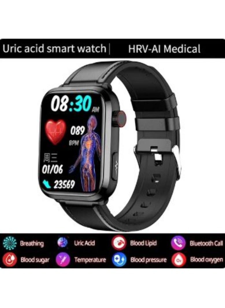 AROAQ New Blood Lipids Uric Acid Blood Glucose Smart Watch Men ECG+PPG Fitness Tracker Clock Heart Rate Bluetooth call Smartwatch - Image 1