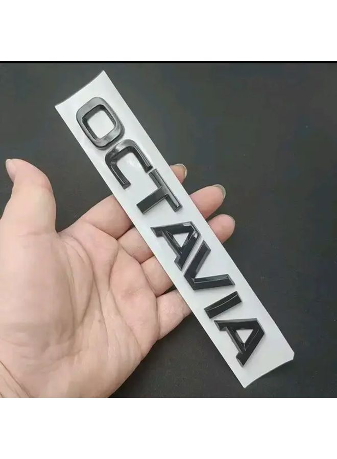 ABS Chrome Silver Octavia Emblem Letter Car Trunk Badge Decal Sticker for Skoda Octavia 2 Mk2 Mk3 3 4 A7 A5 Custom Accessory Durable Plastic Weatherproof - Image 2