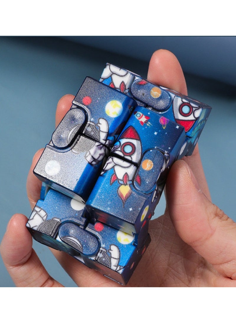 ألعاب تعليمية للأطفال مكعبات إنفينيتي ، ألعاب لتخفيف التوتر بأطراف الأصابع ، للمنزل والمكتب ، أفضل هدية للأطفال الذين تتراوح أعمارهم بين 3-9 سنوات - Image 2