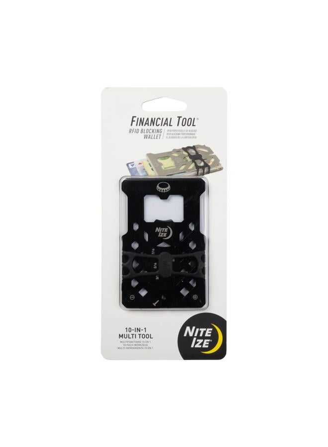 NITE IZE Nite-ize FMTR-01-R7 Financial Kit RFID Blocking Wallet Multi-Tool Stainless Steel, Black, One Size - Image 1