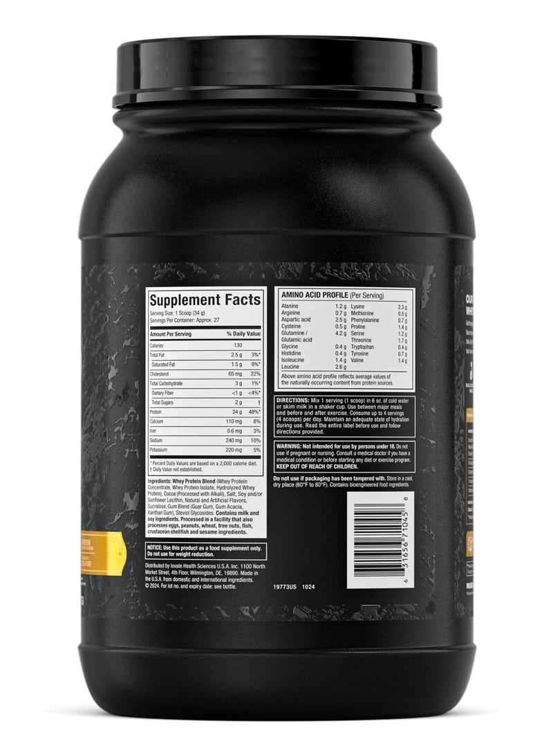 MuscleTech Nitro Tech 100% Whey Gold Peptides & Isolate Primary Source - 24g Protein - 5.4g BCAAs - 4g Glutamine & Precursor - Double Rich Chocolate Flavor - Dietary Supplement - Net Wt 2.00 lbs (907g) - Image 2